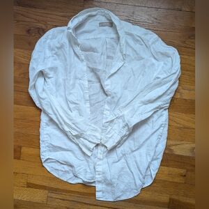 Everlane 100% linen button up size 12